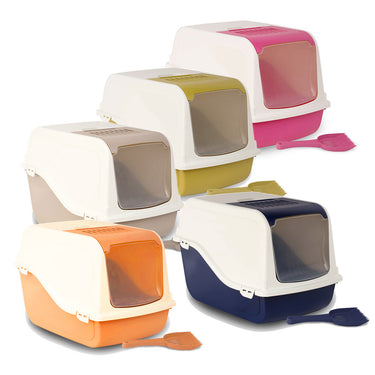 Cat Litter Box ARIEL(TOP FREE) - columbia-blue